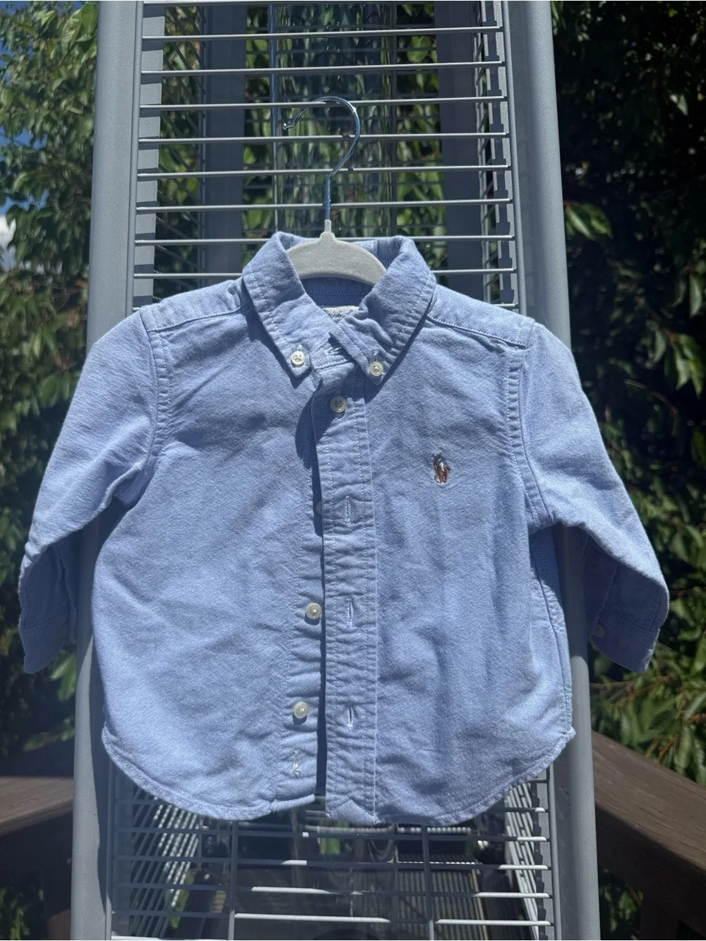 Ralph Lauren Baby Light Blue Oxford Button-Down Shirt